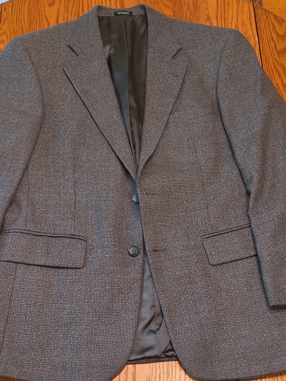 Men's Oscar De Larenta  Classic Gray Textured Sport Coat - Tailored Two-Button